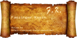 Faszinger Kevin névjegykártya